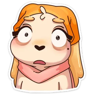 😳 Desenho animado, Personagem, Adesivo, Ilustração, Fofo, Retrato whatsapp sticker