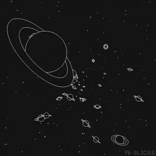 🌌 PI-SLICES Сатурн, Планета, Космос, Небесный, Кольца, Астрономия telegram sticker