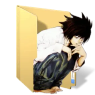 😳 L Lawliet Death Note Аниме, Манга, Персонаж, L, Тетрадь смерти telegram sticker