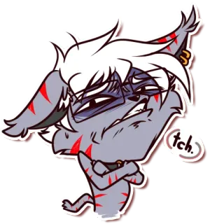 🙄 tch. Cartoon, Sticker, Katze, Anthropomorph, Charakter whatsapp sticker