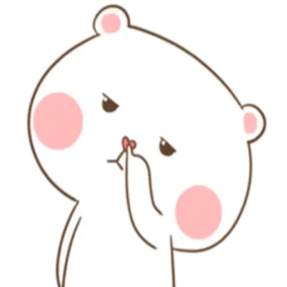 🙄 orso, carino, adesivo, cartone animato telegram sticker