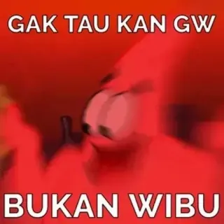 ➖ Patrick Star Spongebob Squarepants GAK TAU KAN GW
BUKAN WIBU patrick, spongebob, meme, drôle, dessin animé telegram sticker