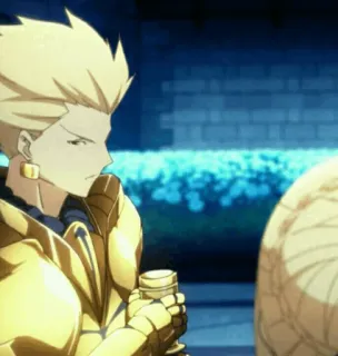 ✨ Gilgamesh Fate/stay night Anime, Postać, Król, Złoty, Sługa telegram sticker