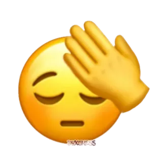 🤚 絵文字, フェイスパーム, イライラ, 恥ずかしい, ミス telegram sticker