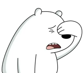 😭 Ice Bear We Bare Bears cartoon, ice bear, bear, sad, upset telegram sticker