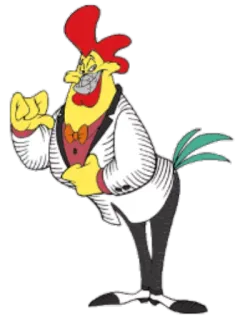 🐔 poulet, dessin animé, animal, humour, coq whatsapp sticker