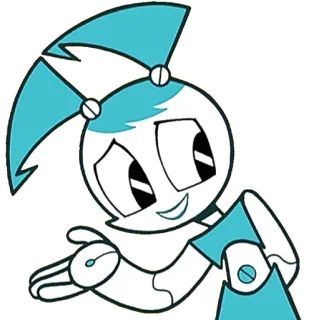 😅 Jenny Wakeman My Life as a Teenage Robot dessin animé, robot, personnage, Jenny Wakeman, Jenny Robot telegram sticker