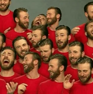 🤣 Chris Evans Chris Evans, actor, celebrity, man, multiple, laughing telegram sticker