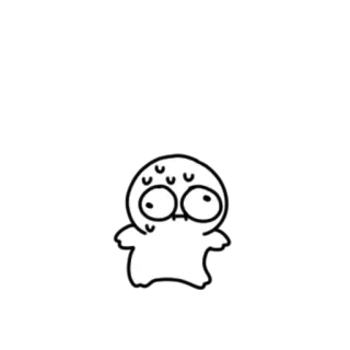 💬 słodki, potwór, naklejka, stworzenie, oczy, śmieszne telegram sticker
