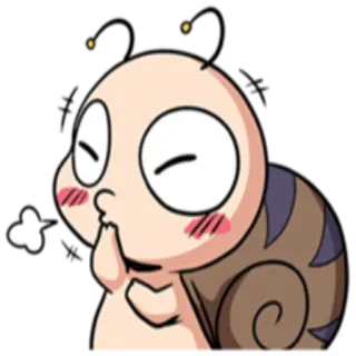 😊 หอยทาก, การ์ตูน, น่ารัก, คาวาอิ, อิโมจิ, สติกเกอร์ telegram sticker