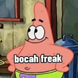 😊 Patrick Star Spongebob Squarepants bocah freak patrick star, spongebob, cartoon, animated telegram sticker