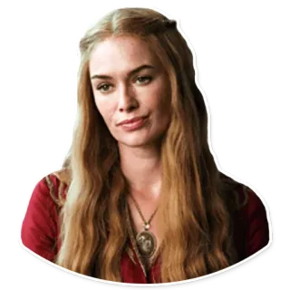 😕 Cersei Lannister Game of Thrones cersei lannister, game of thrones, portret, vrouw, blond haar, tv serie whatsapp sticker