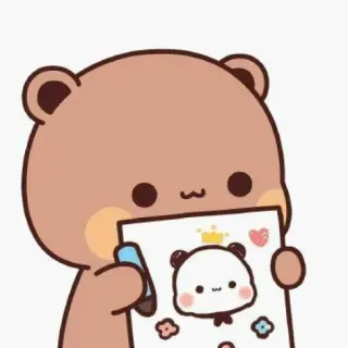 👸 Milk and Mocha Bear Milk and Mocha bear, drawing, cute, milk, mocha, panda, sketch, kawaii telegram sticker