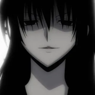 😠 Anime, Manga, Chân dung, Phụ nữ, Tóc đen whatsapp sticker
