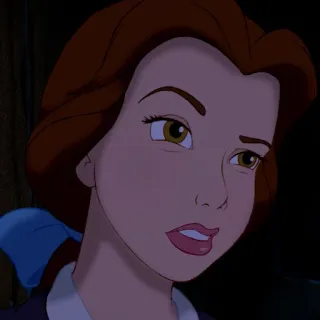 🥀 Belle Beauty and the Beast disney, princess, belle, cartoon, animated, character telegram sticker