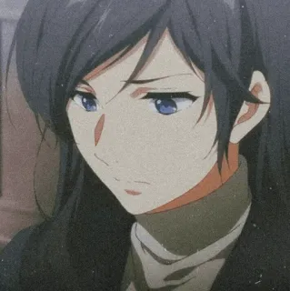 😔 Anime, Cartoon, Porträt, Frau, Mädchen, Manga, Charakter telegram sticker