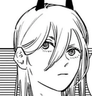 🌟 Power Chainsaw Man Anime, Manga, Demonio, Cuernos, Poder, Chainsaw Man telegram sticker