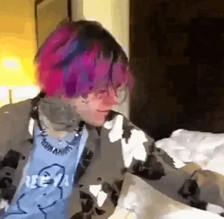 💙 Lil Peep Lil Peep, นักดนตรี, นักร้อง, อีโมแร็ป, แร็ปเปอร์, รอยสักบนใบหน้า telegram sticker