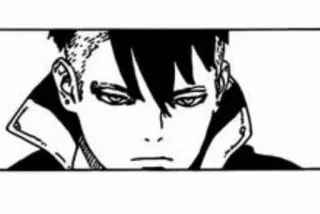 🪐 Kawaki Boruto 川木, 博人, 漫画, 动漫, 角色, 肖像, 黑白 telegram sticker