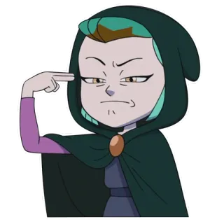 😠 Amity Blight The Owl House การ์ตูน, อนิเมะ, อมิตี้ ไบลท์, บ้านนกฮูก, ตัวละคร, คิด, ยิ้มเยาะ, แม่มด telegram sticker