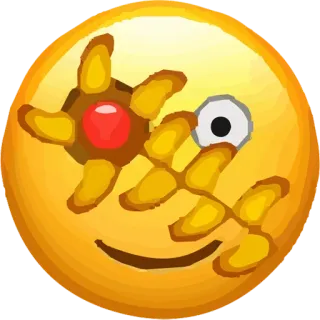 🥵 Emoji, Gelb, Smiley, Zyklop whatsapp sticker