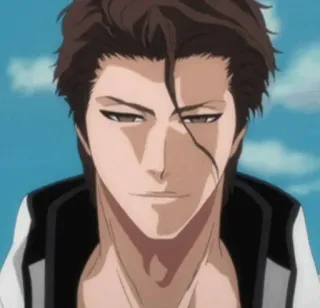 😁 Aizen Bleach anime, manga, villain, aizen, sosuke, bleach telegram sticker