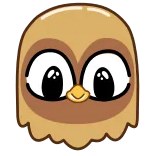 😡 búho, dibujos animados, animal, pájaro, lindo, pegatina telegram sticker