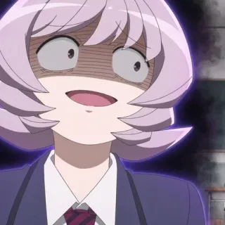 😏 Komi Shouko Komi Can't Communicate アニメ, マンガ, 表情, 紫髪, 古見さんは、コミュ症です。 telegram sticker