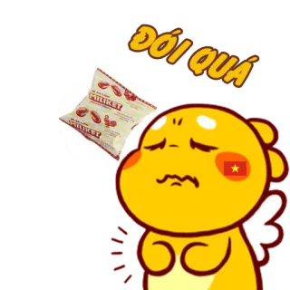 🤤 ĐÓI QUÁ Desenho animado, Fome, Triste, Vietnamita, Lanche whatsapp sticker