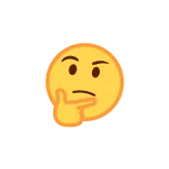 🤔 thinking, emoji, pondering, thoughtful, doubt, question telegram sticker
