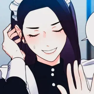 😀 Аниме, Горничная, Девушка, Персонаж, Иллюстрация, Женщина telegram sticker