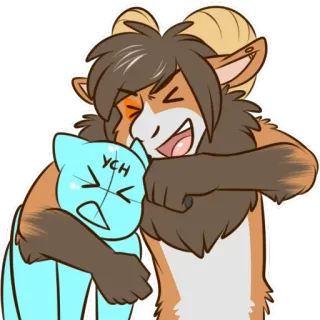 😎 YCH Dessin animé, Furry, Art, Sticker, Art numérique telegram sticker