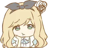 😒 애니메이션 여자, 귀여운, 캐릭터, 일러스트, 만화 telegram sticker