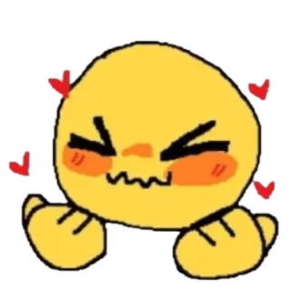 🥰 Эмодзи, Любовь, Милый, Желтый, Сердечки telegram sticker