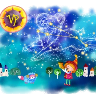 ♉️ astrologia, zodiak, Koziorożec, gwiazdy, niebo, owca, konstelacja telegram sticker