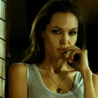 🌧 Angelina Jolie Schauspielerin, Promi, Porträt, Frau whatsapp sticker