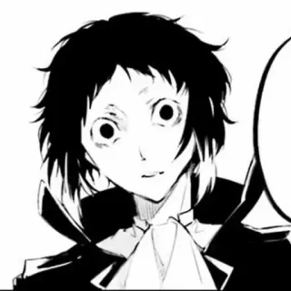 ♠ Atsushi Nakajima Bungou Stray Dogs Anime, Manga, Bungou Stray Dogs, Atsushi Nakajima, Personnage, Art, Noir et Blanc telegram sticker