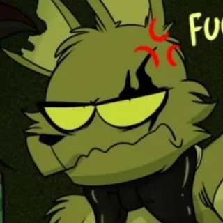 🌟 FU cartoon, angry, offensive, rabbit, bunny telegram sticker