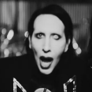 🌟 Marilyn Manson певец, шок-рок, готика, музыка, тёмный telegram sticker