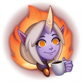 🙂 Soraka League of Legends soraka, league of legends, unicorn, coffee, emote, video game telegram sticker