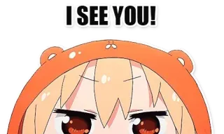 👀 I SEE YOU! Аниме, Мультфильм, Медведь, Толстовка, Милый telegram sticker