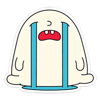 😢 哭泣, 悲伤, 卡通, 角色, 眼泪 telegram sticker