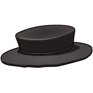 🎭 Sombrero, Sombrero negro, Sombrero formal, Sombrero hombre, Accesorio, Sombrero de copa telegram sticker