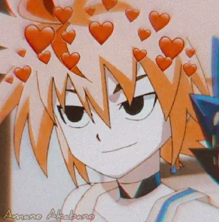 ☺️ Amane Akabane Anime, Dibujos animados, Corazones, Kawaii telegram sticker