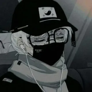 🌟 Anime, Coréen, Chapeau, Lunettes, Casque, Écharpe telegram sticker