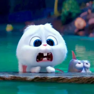 🍥 Snowball The Secret Life of Pets thỏ, dễ thương, động vật, thỏ con, thú cưng, hoạt hình telegram sticker