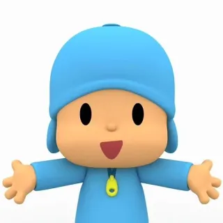 ☀️ Pocoyo Мультик, Ребенок, Синий, Персонаж, Милый telegram sticker