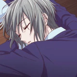 🐭 anime, manga, sleeping, student, boy, resting, tired telegram sticker