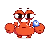 😠 게, 동물, 만화, 캐릭터, 시계 telegram sticker