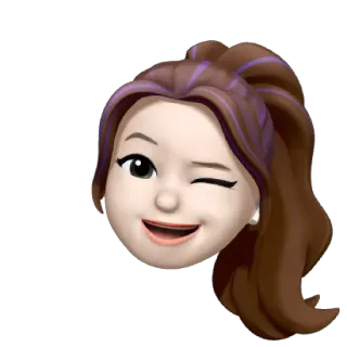 😉 Avatar, Emoji, Clin d'oeil, Visage, Dessin animé telegram sticker